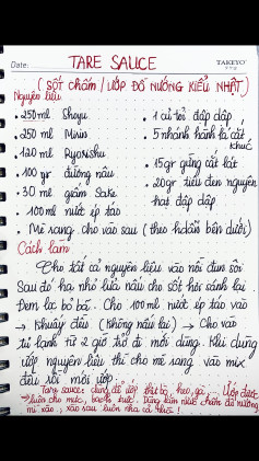Công thức làm sốt Tare (Sốt chấm ướp đồ nướng kiểu Nhật) đa năng dùng trong kinh doanh nhà hàng