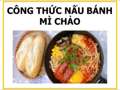 Công thức nấu Bánh mì chảo với thịt xá xíu, xúc xích, trứng và phô mai