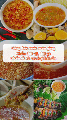Công thức nước mắm gừng chấm thịt vịt, thịt gà và các loại hải sản