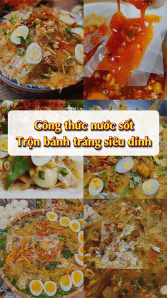 Công thức nước sốt trộn bánh tráng siêu dính với Ớt sa tế và nước lọc