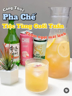 Công thức pha chế tiệc tùng cuối tuần: Cocktail bia SG, soju dâu và hoa anh đào ướp muối