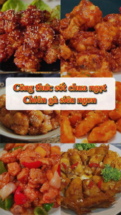 Công thức sốt chua ngọt chiên gà siêu ngon, giòn tan