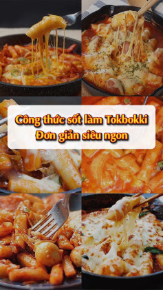 Công thức sốt làm Tokbokki phô mai đơn giản, siêu ngon với nước mắm Cô Bốn