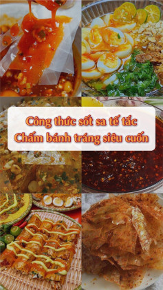 Công thức sốt sa tế tắc chấm bánh tráng siêu cuốn