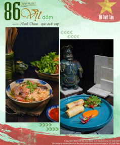 Công thức Vịt Dầm Bình Thuận - Mì vịt tiềm nước cốt me, đậu phộng và rau răm