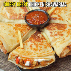 Crispy Chicken Crepe Shawarma: A Delicious Fusion of Tender Spiced Chicken and Golden Crispy Crepes