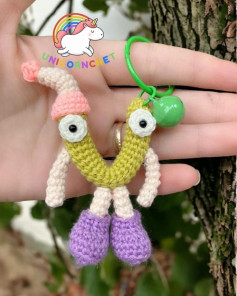 Crochet Alphabet Dolls: Letter V, W, X Keychains