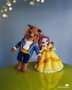 Crochet Amigurumi Belle and Beast Tutorial Pattern