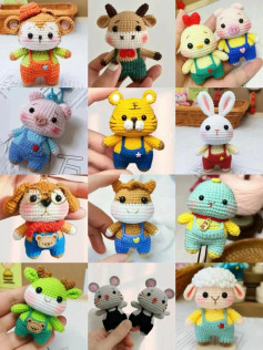 Crochet Amigurumi Chinese Zodiac Animals Pattern Chart