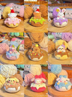 Crochet Amigurumi Donut with Cute Characters Pattern