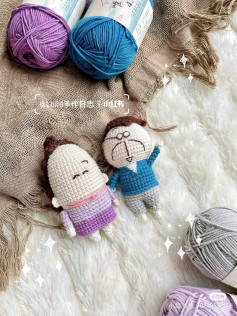 Crochet Amigurumi Pattern: Flower Father and Mother Dolls