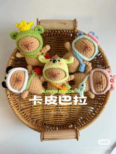 Crochet Amigurumi Pig Collection with Fruit and Animal Costumes