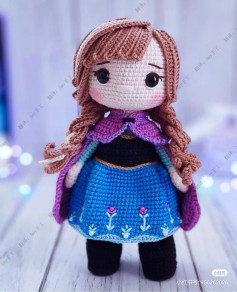 Crochet Amigurumi Princess Anna Doll Pattern Tutorial