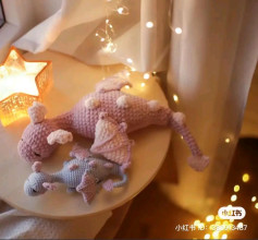 Crochet Amigurumi Purple Dragon Doll Pattern Tutorial