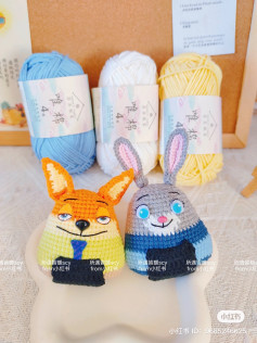 Crochet Amigurumi Rice Ball Tutorial: Nick Wilde and Judy Hopps