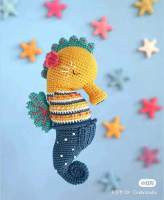 Crochet Amigurumi Seahorse Pattern Tutorial