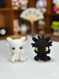 Crochet Amigurumi Toothless Dragon Pattern Chart Tutorial
