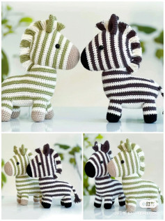 Crochet Amigurumi Zebra Couple Pattern with Detailed Instructions