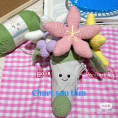 Crochet Bouquet Flower Pattern Chart