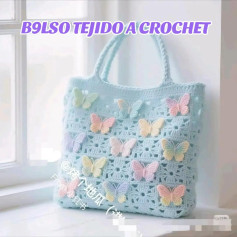 Crochet Butterfly Bag Pattern with Flat Chart Instructions