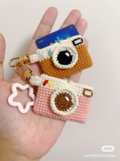 Crochet Camera Keychain Card Holder Pattern