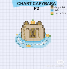 Crochet Capybara Pixel Chart Pattern