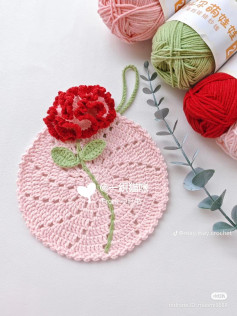 Crochet Carnation Flower Coaster Pattern Tutorial