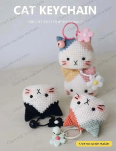 Crochet Cat Keychain Pattern Chart - Amigurumi Tutorial