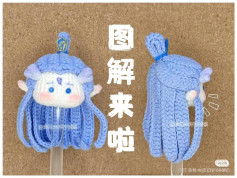 Crochet Chart: Ao Bing Doodle Doll Keychain Pattern