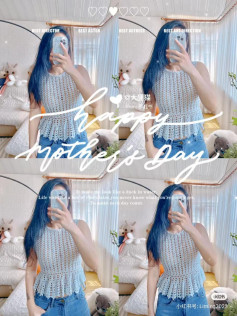 Crochet Chart for Blue Backless Vest Top Pattern