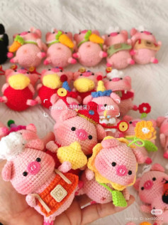 Crochet Chart for Cute Pink Pig Amigurumi Doll