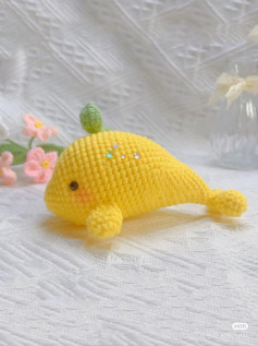Crochet Chart for Cute Yellow Whale Amigurumi Doll