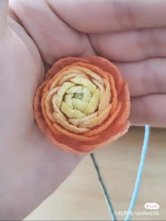 Crochet chart for Mao Liang flower with basic stitches