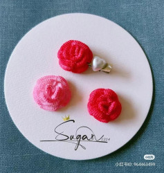 Crochet Chart for Mini Afghan Stitch Rose Flower Clip