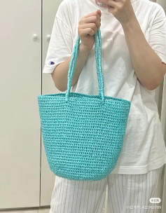 Crochet Chart for Mini Drawstring Bag with Tree Pattern