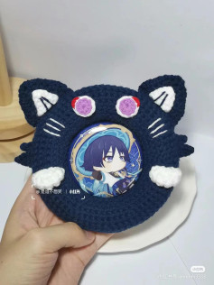 Crochet Chart for Scattered Cat Badge Holder and Haikyuu Kenma Keychain Pattern