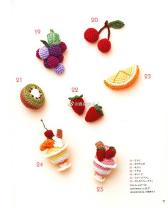 Crochet Chart: Mini Fruits and Parfait Desserts