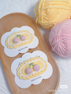 Crochet Cherry Hair Clip Pattern Tutorial
