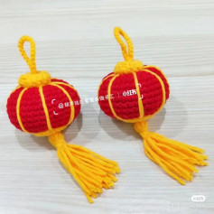 Crochet Chinese Lantern Pattern with Tassels