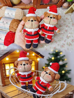 Crochet Christmas Bear Pattern Tutorial