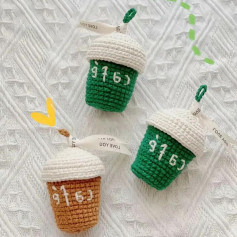 Crochet Coffee Cup Keychain Pattern Chart