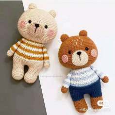 Crochet Couple Bears Amigurumi Pattern Chart