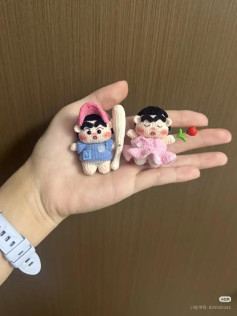 Crochet Crayon Shin-chan Baseball and Ballet Doll Pattern Chart
