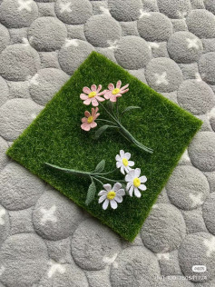 Crochet Daisy Flower Brooch Chart and Pattern