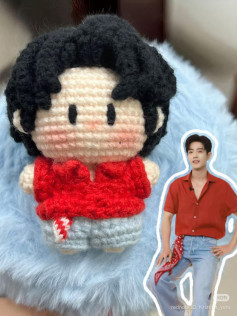 Crochet Doll Pattern Tutorial: Red Shirt Character with Step-by-Step Instructions