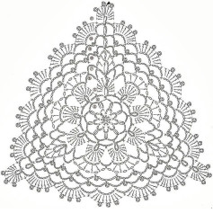 Crochet Flat Charts: Triangular and Hexagonal Motifs with Floral and Geometric Patterns