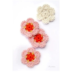 Crochet Flower #25 Pattern Chart with Symbol Key by Anabelia