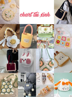 Crochet Flower Granny Square Bag Chart Pattern