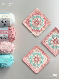 Crochet Flower Granny Square Chart Pattern