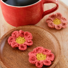 Crochet Flower Motif Pattern Diagram and Instructions